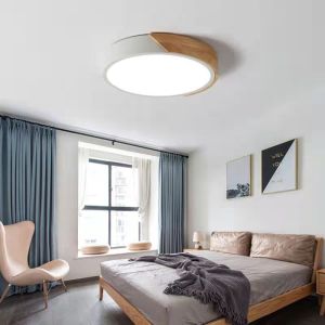 YHLAMP LED Wood Edge Lighting Modern Ceiling light Living Room Household Lighting Bedroom Living Room Lamp Nordic Home Decor Lighting