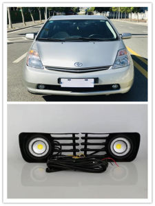 LED Fog Lights Assembly For Toyota Prius 2004 2005 2006 2007 Front Bumper Fog lamp Replacement Angel Eye Daylight Accessories Daytime Running Lights Kits