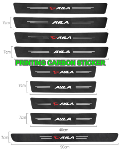 stiker karbon AYLA stiker mobil daihatsu ayla stiker pijakan bawah pintu mobil new 9pcs