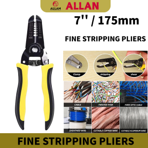 ALLAN 7inch Wire Stripper Cutter Wire Stripping Tool with Safety Lock