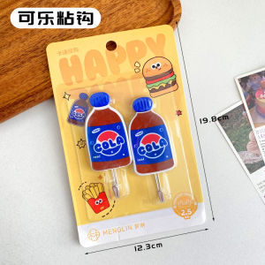 Cute Fast Food Favorites French Fries/Burger/Soda Stick On Wall Hooks