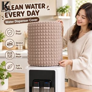 Elastic Water Dispenser Bucket Cover Dustproof Washable Reusable Polyester Stretchy Protector For Home Kitchen Office Dorm Use