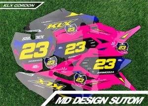 0594 Stikcer Decal Variasi KLX 150 GORDON Full Body - Bebas Request Desain - Stiker Dekal Godon Supermoto Terbaru