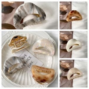 MEEU กิ๊บติดผม ที่หนีบผมขนาดเล็ก กลวงออก วงรีรูปวงรี กิ๊ปติดผมอาซีเตท อารมณ์ที่ดี คลิปผมหางม้าสูง Barrettes กรดอะซิติก ปาร์ตี้งานปาร์ตี้