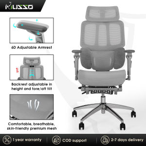 MUSSO H80 PRO Ergonomic Chair 6D Armrest and Adjustable Headrest with Adjustable Back Height