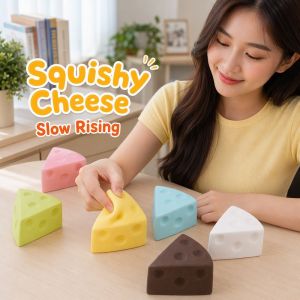 Happy Everyday.you Cheese Squishy Squeeze Toy Slow Rebound Soft PU Stress Relief Fidget Sensory Gift Kids