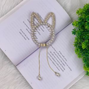 Children Pearl Tassel Hair Clip High-End Girl Ball Head Plate Hair Clip HeaddressA "Meatball Hair Bu