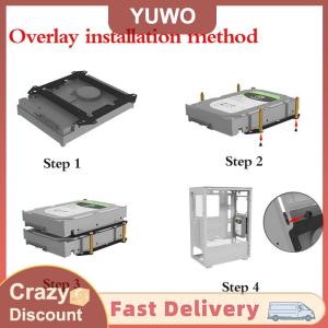 YUWO 12CM Fan Hard Drive Bracket SSD 3.5 inch Hard Drive Multi-layer Stacking Bracket