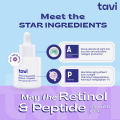TAVI 1% Encapsulated Retinol + Peptide Slow Aging Signs Serum 30 ml - Retinol Lembut untuk Mencegah Penuaan Dini. 