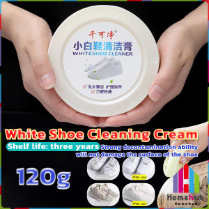 Homehub 120g White Shoes Cleaning Cream Shoes Cleaner Shoe Stain Remover With Wipe Sponge