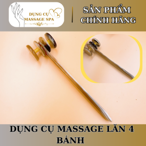 Dụng Cụ Massage Diện Chẩn - Lăn 4 bánh Massage Sừng Trâu 100%