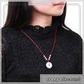 Heabety  {dây chuyền phật} Phật trắng ngọc tay dệt mặt dây chuyền vòng cổ Lotus guanyin Phật Long cuộc sống khóa mặt dây chuyền may mắn Vòng cổ. 