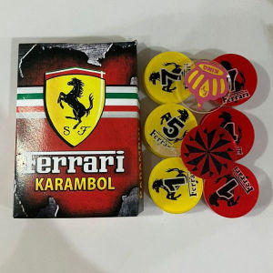 Biji Karambol Rangkap 2 Lapis Tebal 5 mm Semua Motif / Random | koin krambol dua layer original | 1 set buah kerambol 5mm | coin bola carambol | anak carrom games