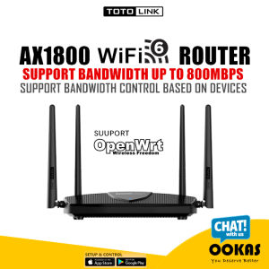 TOTOLINK X5000RWiFi 6 Mesh MU-MIMO Gigabit Wireless Mesh Router (AX1800) [Support OpenWRT]