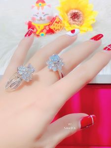Nhẫn nữ đính x.oàn thời trang chuẩn bạch kim siêu xinh E.3.57