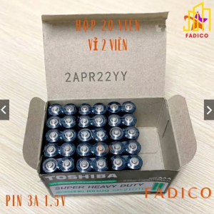Pin AAA TOSHIBA 1.5V-HỘP 20 VIÊN-Pin 3A Pin tiểu dùng Cho Remote Máy Lạnh(tv) Đồ Chơi..