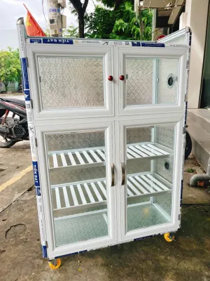 Tủ chén nhôm kính nhiều kích thước – bền đẹp tiện lợi! giá xưởng