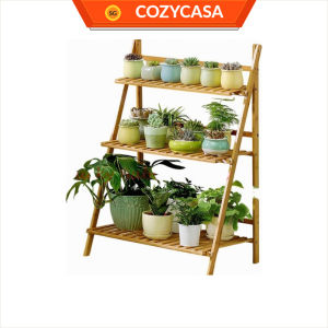 【COZYCASA】3 Tier 4 Tier Plant Rack Flower Stand Flower Rack - 100% natural bamboo