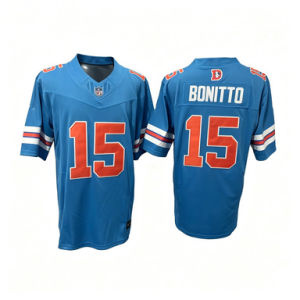 NFL Broncos third-generation embroidered in-stock football jersey top sports style new model 26 numbers 10 and 15