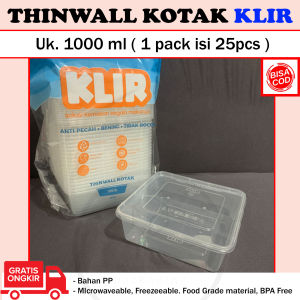 Thinwall VARIASI KOTAK 3000ml s/d 120 ml Ter-MURAH + Tutup isi 25 pcs / kotak makan plastik KLIR ANTI PECAH / KOKOH / BENING