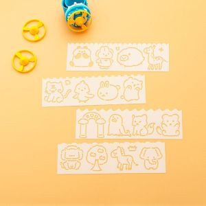 SUNNYDOLL 4pcs/set Template Ruler Hollowed Drawing Templates Copying Stencils DIY Craft Spray Painting Template Reusable Embossing DIY Pattern Layering Stencils Chalkboard