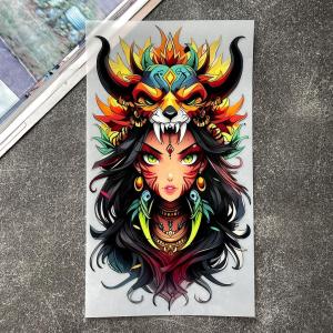 JDM mặt nạ cô gái xinh đẹp nhãn dán chống thấm nước Reflective Art Đề can trang trí cho xe tay ga ô tô xe máy