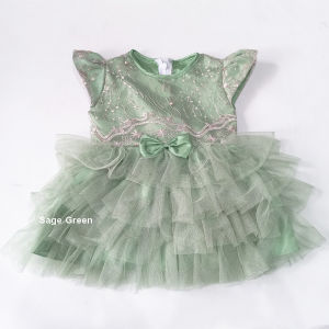 Biru Denim Dress Bayi 6 12 Bulan Model Terbaru 2024 Gaun Tutu Anak Warna Sage Green Marun Abu Ungu Lilac Kondangan Acara Pesta Hari Raya Rok Tutu Mewah Import Terlaris KA110