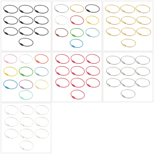 10PCS Rotating Steel Key Rings Assorted Colors Secure Locking Mechanism for DIY Crafts Keychains