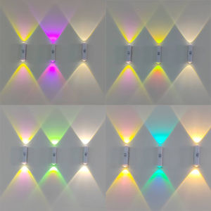 VIVOLILV RGB Gradient LED Night Light Intelligent Motion Sensor Wireless Led Lights Dimmable Wall Lights Indoor Design Outdoor Magnetic Wall Lamp