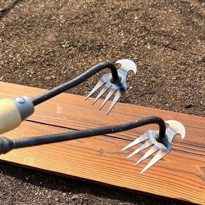 YP-344 คราดเก็บหญ้าแบบมินิ หัวคู่จอบขุดดิน 6ฟัน