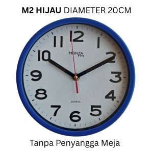 Jam Dinding Kecil Meja Kamar Kantor Polos Warna Red Green Yellow Blue Diameter 20cm Mesin Asli Ontime 1919 P5