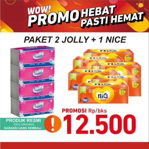 [PAKET 3in1] ]TISU WAJAH NICE JOLLY ORIGINAL MURAH BERKUALITAS