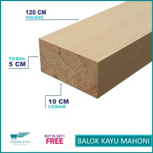 Kayu Balok 2 meter 1 meter untuk kaki meja ukuran tebal 5cm lebar 10cm