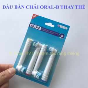 Bàn chải tiêu chuẩn lắp cho máy 0ral B bộ 4 cái đầu bàn chải điện thay thế nhiều loại phù hợp răng-Shop TIVT