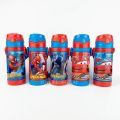 กระติกน้ำเด็ก หลอดเด้ง 450ml มีสายคล้อง กระบอกน้ำพกพา ขวดน้ำเด็กไปโรงเรียน ลายการ์ตูน สไปเดอร์แมน น่ารัก BPA free. 