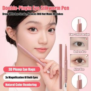 【Sweatproof/Natural Look】Dual-Ended Under Eye Brightener Eyebrow Pencil Waterproof Makeup Long-Lasting Eyebrow Kit