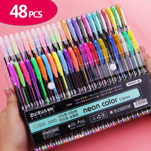 12/24/48 Colors gel pens set 1.0 mm Scrapbooking highlighter pens Ballpen
