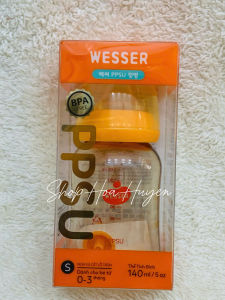 Bình Sữa Wesser PPSU Cao Cấp Cổ Hẹp 250ml | Bình Bú Núm Mềm Dành Cho Bé