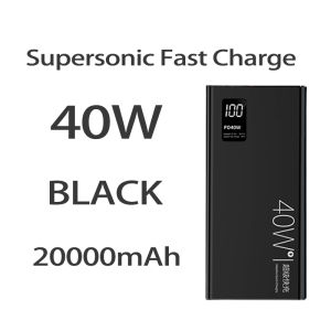 SG In Stock 30000mAh/20000mAh Ultra-Slim Power Bank with 40W PD Fast Charging LED Display and Multi-Device Charging Support