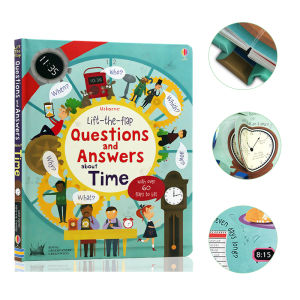 Usborne Lift The Flap Questions & Answers about Body Animals Dinosaurs Time  Food Board Book English Enlightenment Reading Educational Book Children Book Entertained Learning Tool for Young Child Kids Ages 2-7 Interactive Knowledge Gifts