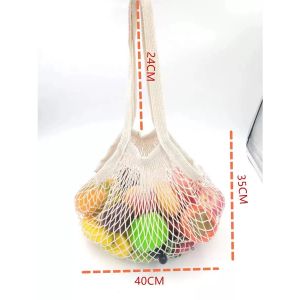 1 PCS Supermarket Shopping Mesh Bag Grocery Bags Fruit Vegetable Bag Portable Reusable Foldable Woven Storage Mesh Pocket