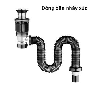 Ống thoát nước ngăn mùi chậu rửa mặt nút nhấn nhỏ có thể dùng cho thoát nước ngang và dọc
