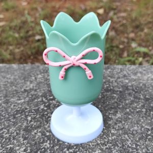 FLYING Plastic Pen Holder Tulips Shape Desktop Organizer Storage Tank Cup Durable Storage Bucket Gift