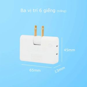 Phích Cắm plug 1 3 Mở Rộng 180 Độ° Ổ Cắm Điện ac Chuyển Đổi hye