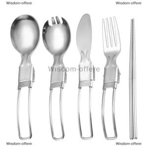 [COD] Wisdom-offere Camping Eating Utensils SetUtensil Set Detachable Pocket Wilderness Tool Practical Tableware For Travel Hiking Wilderness