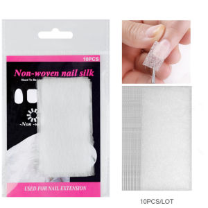 10pcs Nail Extension Fiber Repair Nails Nail Art UV Gel Extension Manicure 美甲延长纤维片 玻璃纤维丝免纸托快速延长片 指甲延长神器光疗美甲修复指甲