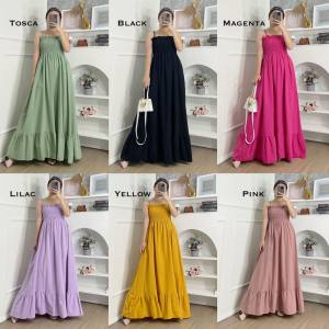 CJ - DRESS 2143 ALYA SMOCKED MAXI DRESS PREMIUM