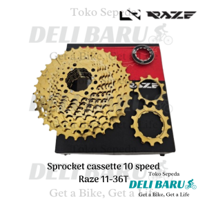 Raze Sprocket cassette 10 speed 11 - 36T model slop sepeda MTB lipat