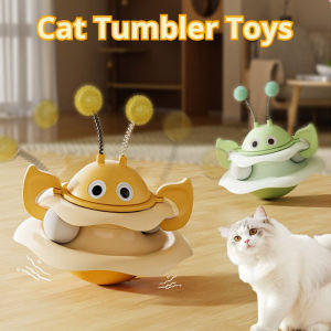 Cat Tumbling Rotating Toy Spinning Balls Toy Self-happy Cat Tumbler Teaser Pet Toys