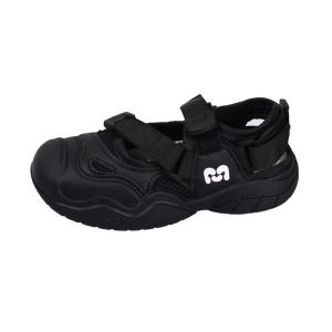 BEABA BABIES Kids Sport Sandals Toe ProtectionDouble Magic TapeBreathable Mesh Fashion Black-White Color Block